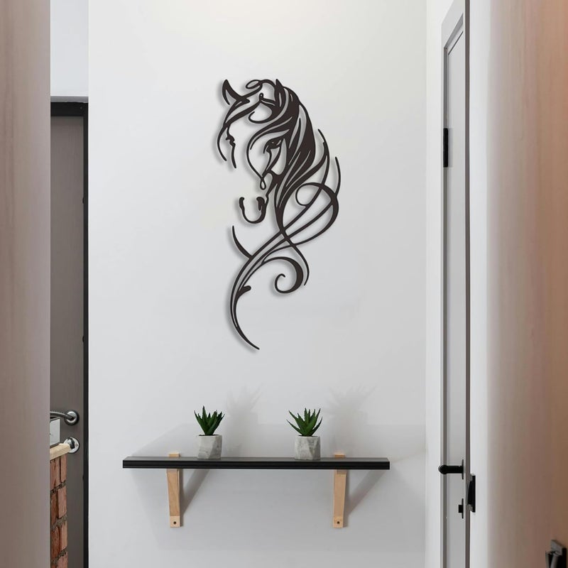 Aimery Store Metal Horse Wall Decor - Line Art Pictures for Home - Dynamic Sculptures for Bedroom, Bathroom, Living Room - Image 4